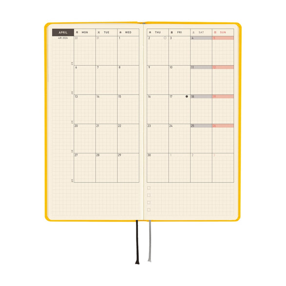 2026 Hobonichi Techo Weeks Mega: Full Moon Yellow