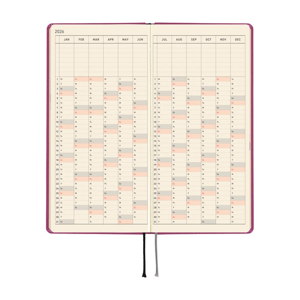2026 Hobonichi Techo Weeks Mega Planner: Peony Purple