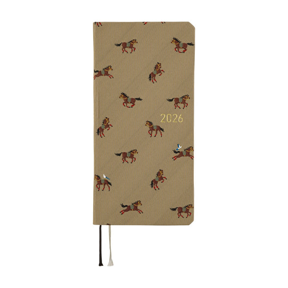 2026 Hobonichi Weeks Planner: Bow & Tie | Galloping Horses
