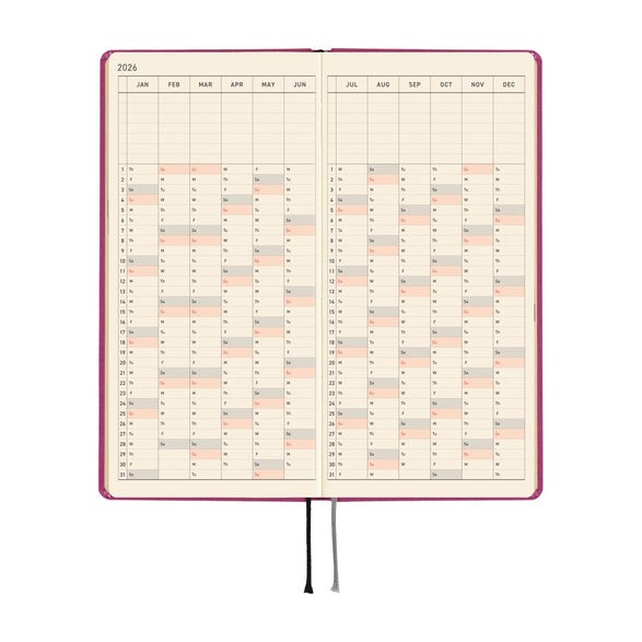 2026 Hobonichi Techo Weeks  Planner: Peony Purple