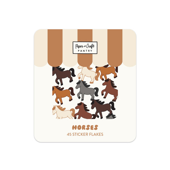 Horses Sticker Flakes - Set of 45