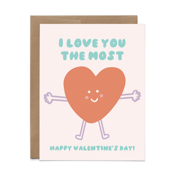 Love You The Most Valentine's Card