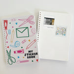 Spiral Colorful Stationery Doodles Sticker Book