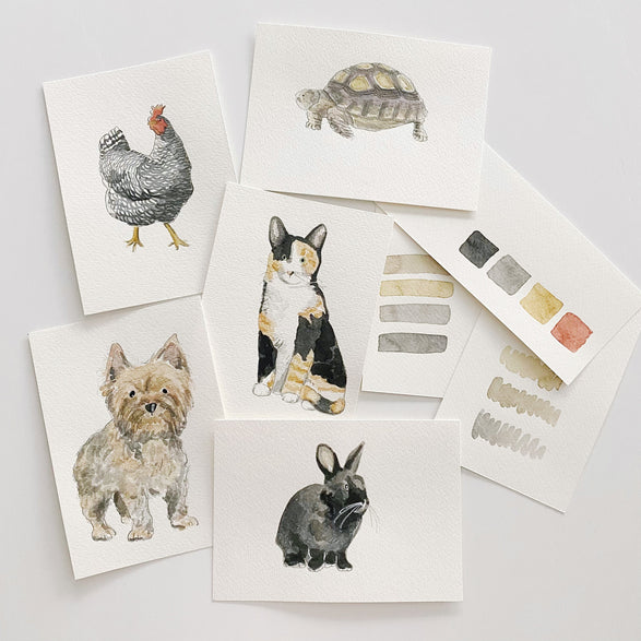 03.01.25 Watercolor Pet Portrait Workshop Ticket (In-Studio)