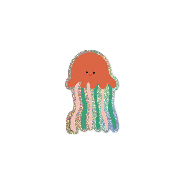 Jellyfish Glitter Vinyl Sticker