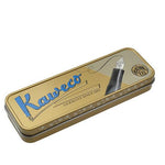 An image of a gold Kaweco fountain pen box with text "Kaweco Germany since 1883" and the Kaweco logo