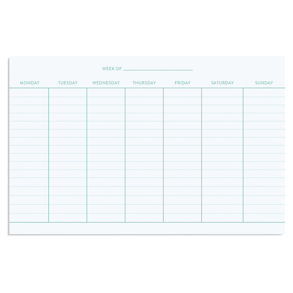 Weekly Notepad: Minimal Mint