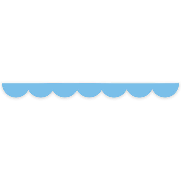 Light Blue Scalloped Die Cut Washi Tape - 20mm