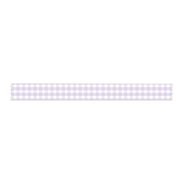 Lilac Gingham Washi Tape - 15mm