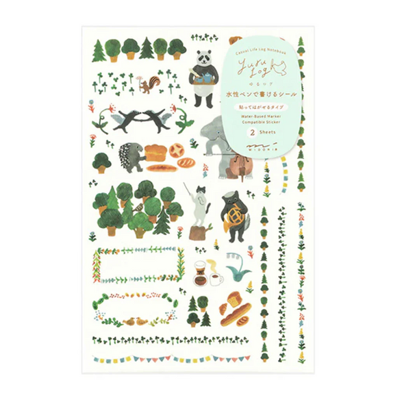 Forest Yuru Log Sticker Sheet