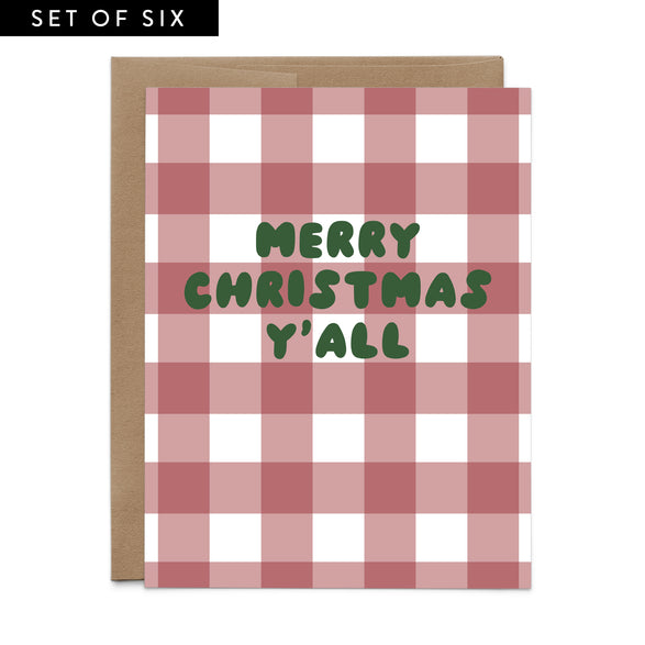 Merry Christmas Y'all Gingham Boxed Set