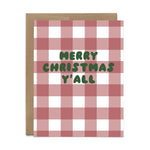 Merry Christmas Y'all Gingham