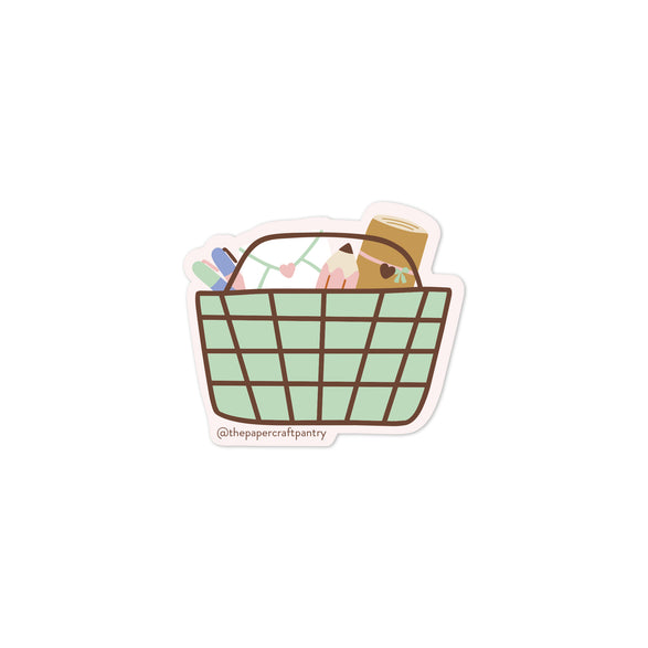 Stationery Mini Mart Basket Vinyl Sticker