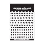 Minimal Alphabet Sticker Sheet