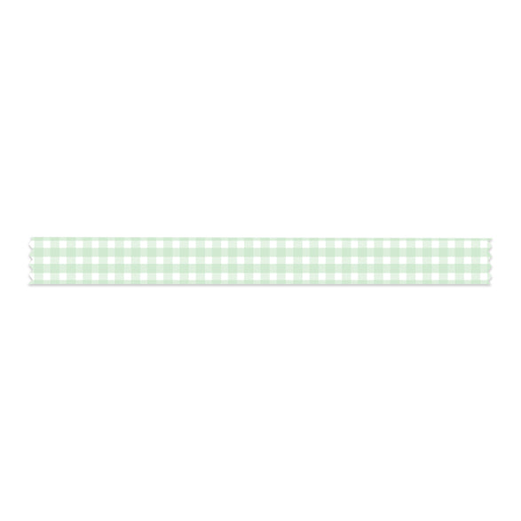 Mint Gingham Washi Tape - 15mm