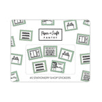 Mint Stationery Shop Sticker Flakes - Set of 45