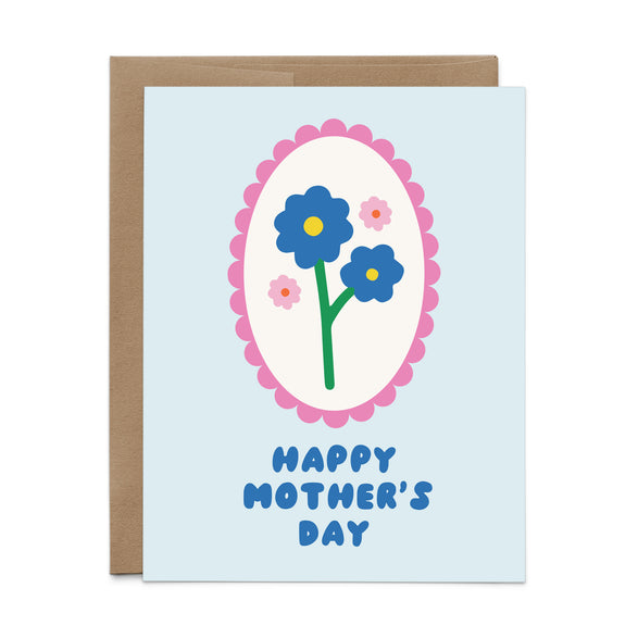Happy Mother's Day Blue Flowers