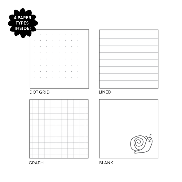 Pink Checkered Multi-Paper Notebook