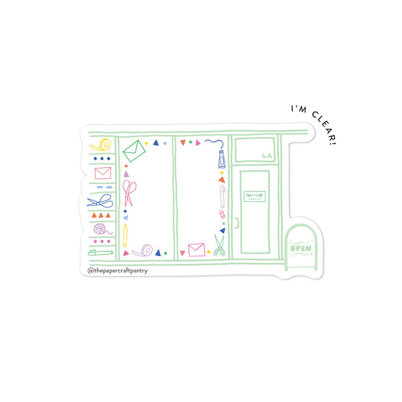 2025 Stationery Store Day P+CP Shop Clear Vinyl Sticker