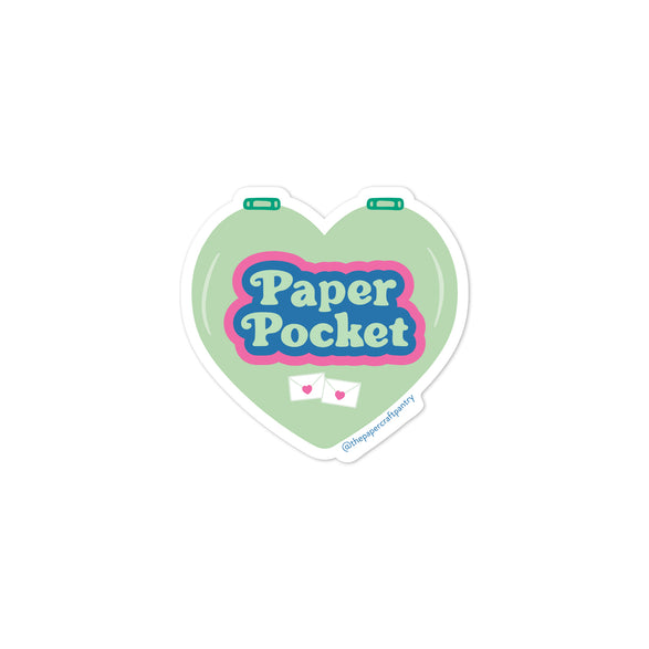 Paper Pocket Heart Box Sticker