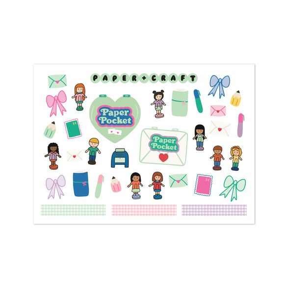 Paper Pocket Sticker Sheet