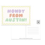 Howdy From Austin Postcard: Pastel