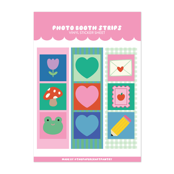 Photo Booth Strips Sticker Sheet