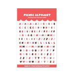 Picnic Alphabet Vinyl Sticker Sheet