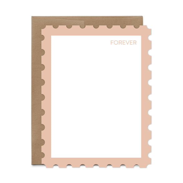Pink Stamp Flat Notecard