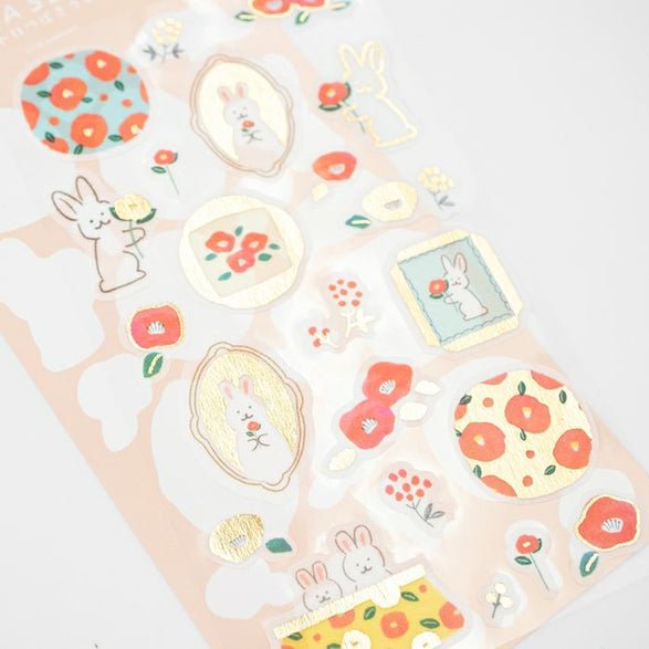 Furukawashiko Retro Rabbits Sticker Sheet