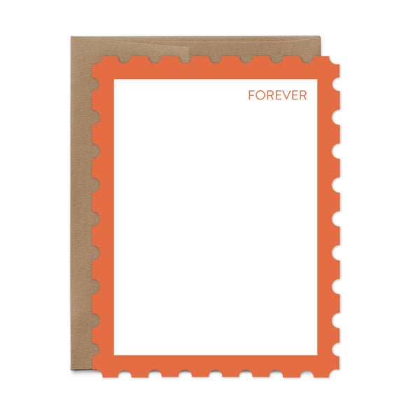 Red Stamp Flat Notecard