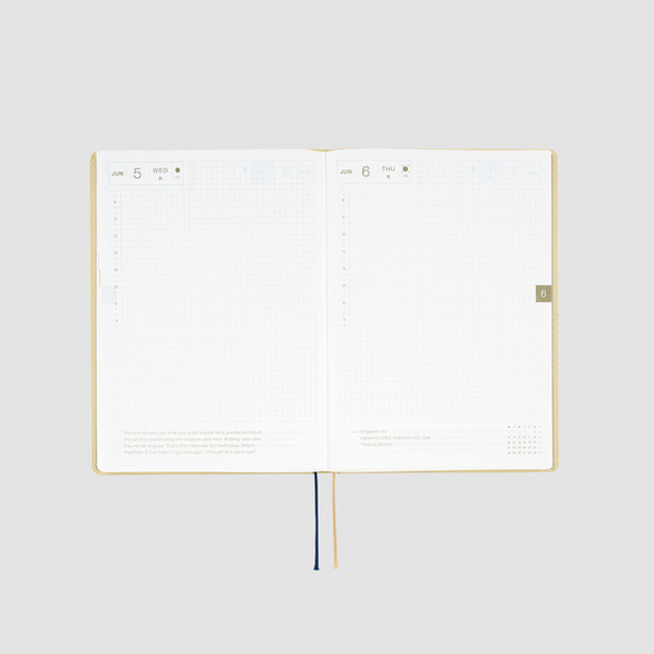 2025 Hobonichi Planner: Ivory Slash (A5)