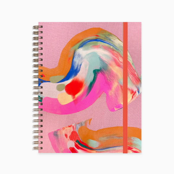 Blank Painted Notebook: Abstract Pink