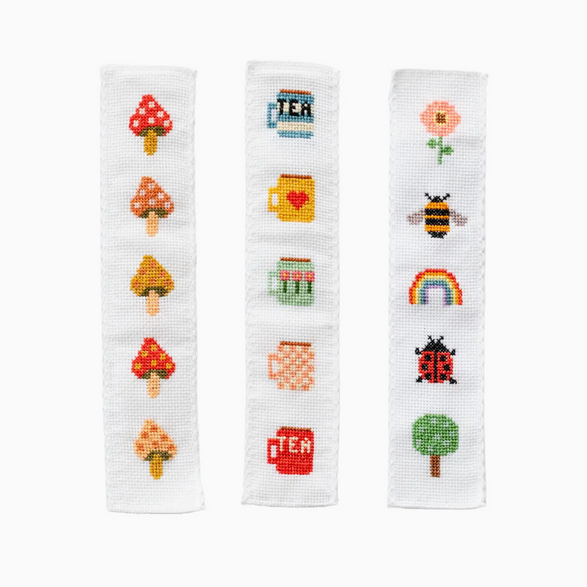 Bookmark Cross Stitch Kit: Tea Mugs