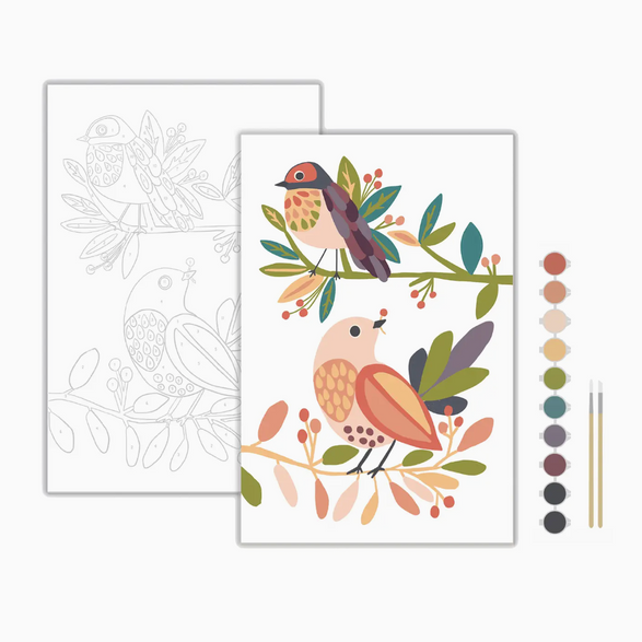 Paint By Numbers Kit: Birds on a Branch