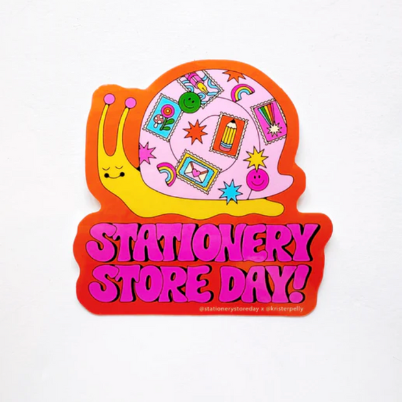 Postal Snail Stationery Store Day Sticker