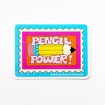 Pencil Power Stationery Store Day Sticker