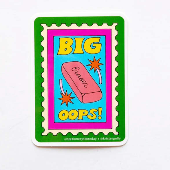 Big Oops Stationery Store Day Sticker