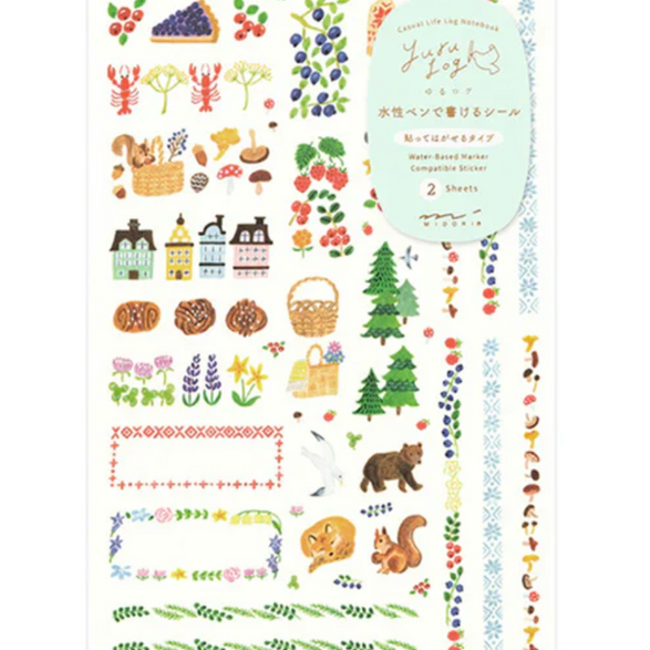 Cozy Cottage Yuru Log Sticker Sheet