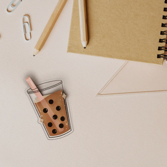Boba Clear Sticker