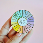 What to Eat Spinning Enamel Pin