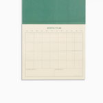 Undated Monthly Planner: Green Stripes