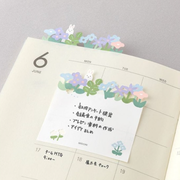 Floral Bunny Wreath Sticky Notes