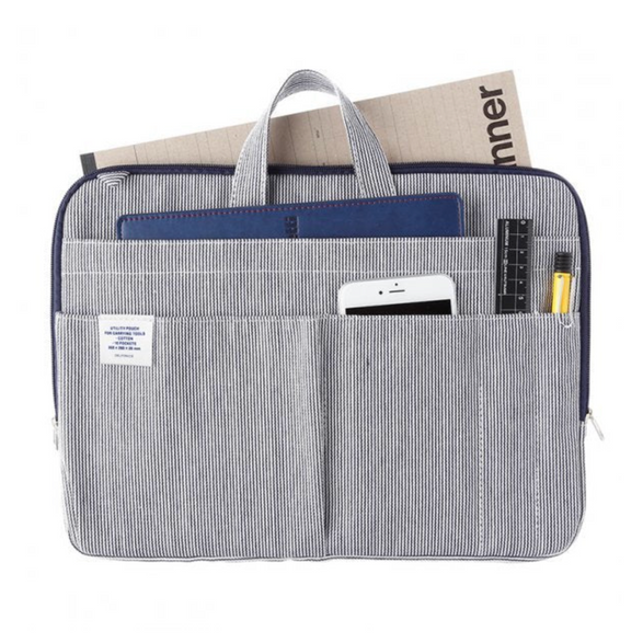 Slim Large Delfonics Pouch - Striped