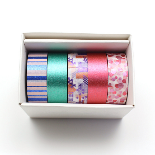 MT Bright Patterns Washi Tape - Set of 5