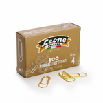 Brass Plated Paper Clips - Set of 100