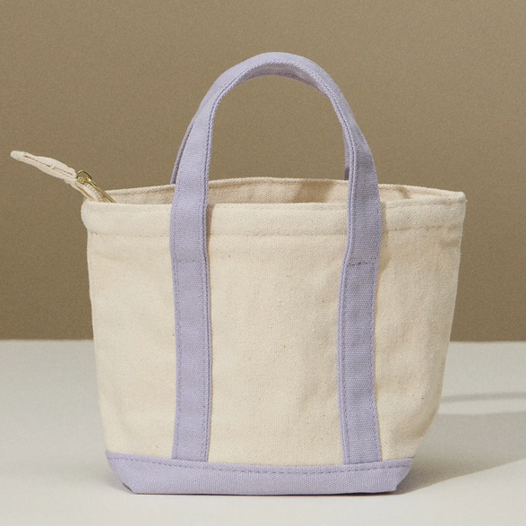 Mini Canvas Everyday Tote: Lavender