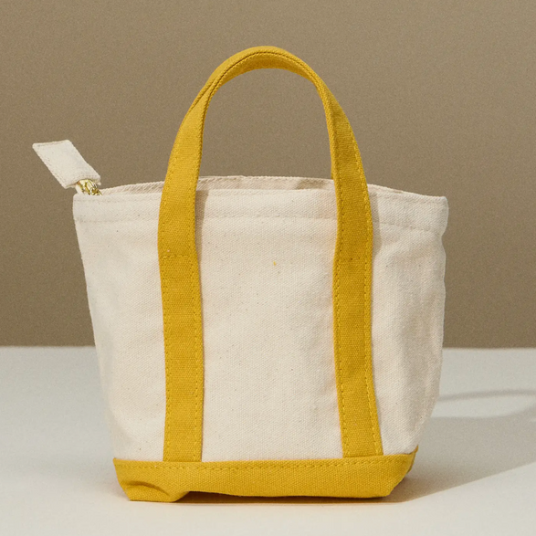 Mini Canvas Everyday Tote: Mustard Yellow