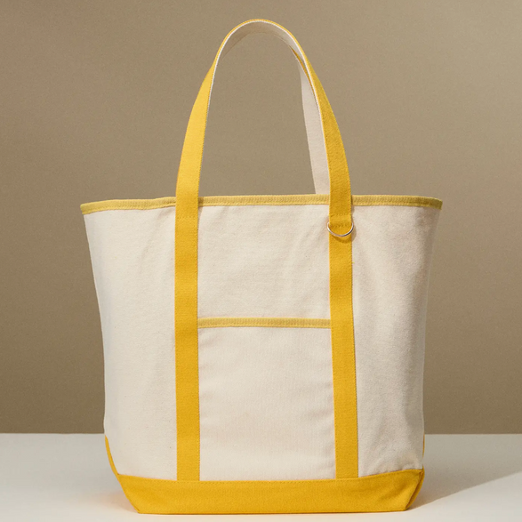 Large Canvas Everyday Tote: Mustard Yellow