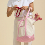 Large Canvas Everyday Tote: Light Blue